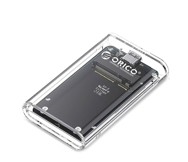 Orico MSATA USB-C 3.2 5Gb/s - przezroczysta ORICO-TC10-MS-GR-BP-HU - 1343414 - zdjęcie